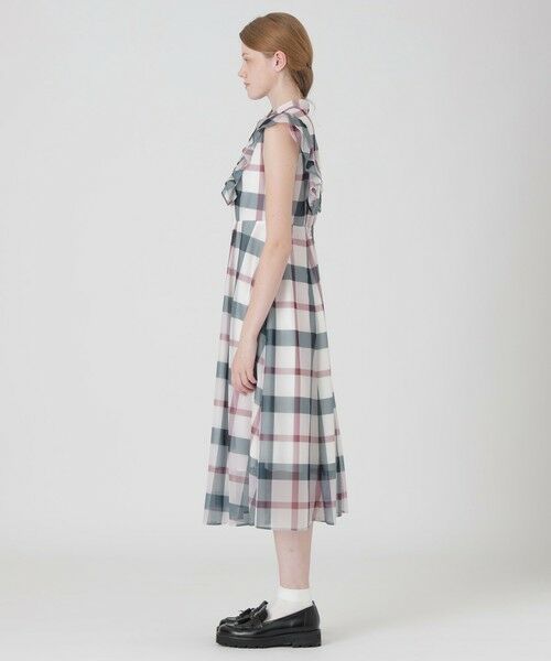 BLUE LABEL / BLACK LABEL CRESTBRIDGE / ブルーレーベル / ブラックレーベル・クレストブリッジ  ドレス | トリコットチェックフリルスリーブドレス | 詳細2