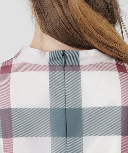 BLUE LABEL / BLACK LABEL CRESTBRIDGE / ブルーレーベル / ブラックレーベル・クレストブリッジ  ドレス | トリコットチェックフリルスリーブドレス | 詳細7