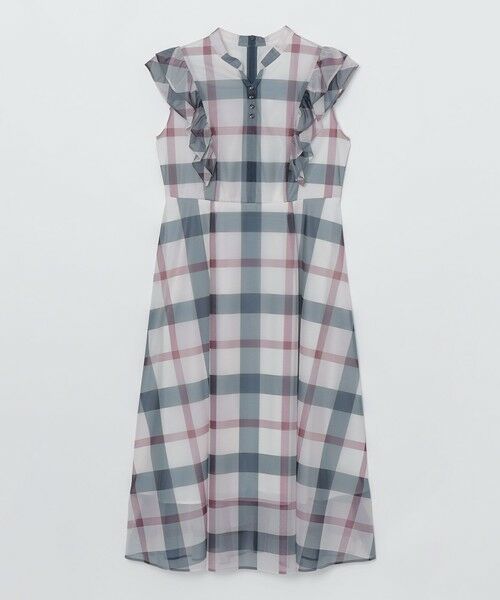 BLUE LABEL / BLACK LABEL CRESTBRIDGE / ブルーレーベル / ブラックレーベル・クレストブリッジ  ドレス | トリコットチェックフリルスリーブドレス | 詳細8
