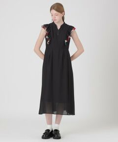 BLUE LABEL / BLACK LABEL CRESTBRIDGE / ブルーレーベル / ブラックレーベル・クレストブリッジ  ドレス | パーシャルチェックフリルスリーブドレス