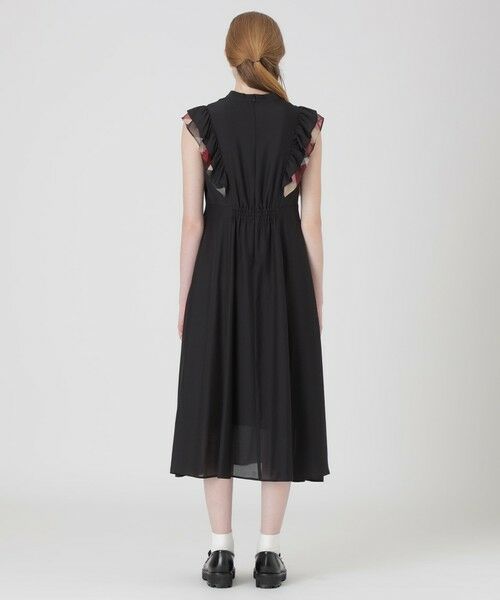 BLUE LABEL / BLACK LABEL CRESTBRIDGE / ブルーレーベル / ブラックレーベル・クレストブリッジ  ドレス | パーシャルチェックフリルスリーブドレス | 詳細2