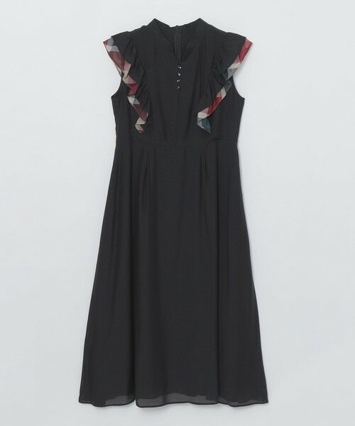 BLUE LABEL / BLACK LABEL CRESTBRIDGE / ブルーレーベル / ブラックレーベル・クレストブリッジ  ドレス | パーシャルチェックフリルスリーブドレス | 詳細7