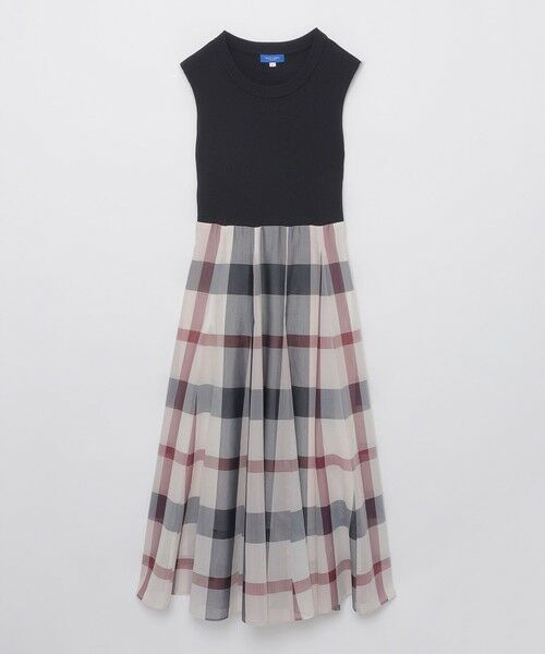 BLUE LABEL / BLACK LABEL CRESTBRIDGE / ブルーレーベル / ブラックレーベル・クレストブリッジ  ドレス | クレストブリッジチェックシアーボイルニットコンビドレス | 詳細10