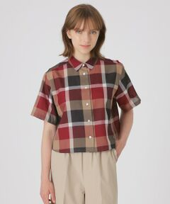 BLUE LABEL / BLACK LABEL CRESTBRIDGE / ブルーレーベル / ブラックレーベル・クレストブリッジ  シャツ・ブラウス | 【吸水速乾】【防シワ】クレストブリッジチェックカラミクロスブラウス