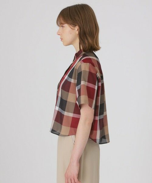 BLUE LABEL / BLACK LABEL CRESTBRIDGE / ブルーレーベル / ブラックレーベル・クレストブリッジ  シャツ・ブラウス | 【吸水速乾】【防シワ】クレストブリッジチェックカラミクロスブラウス | 詳細3