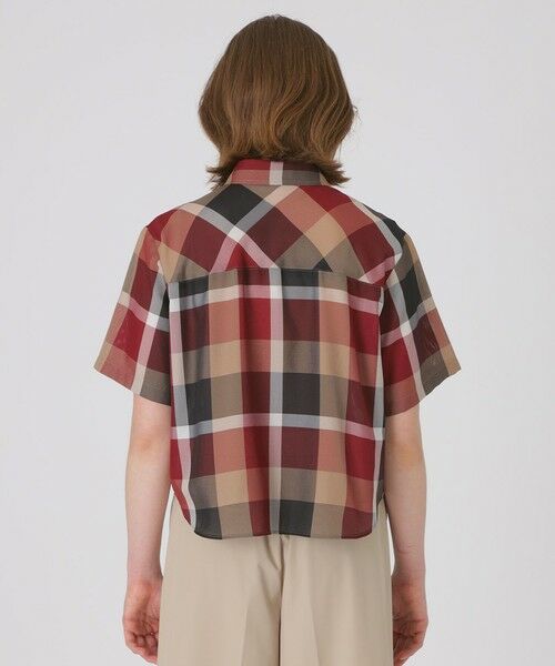 BLUE LABEL / BLACK LABEL CRESTBRIDGE / ブルーレーベル / ブラックレーベル・クレストブリッジ  シャツ・ブラウス | 【吸水速乾】【防シワ】クレストブリッジチェックカラミクロスブラウス | 詳細4
