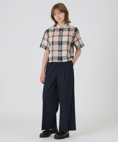 BLUE LABEL / BLACK LABEL CRESTBRIDGE / ブルーレーベル / ブラックレーベル・クレストブリッジ  シャツ・ブラウス | 【吸水速乾】【防シワ】クレストブリッジチェックカラミクロスブラウス | 詳細6