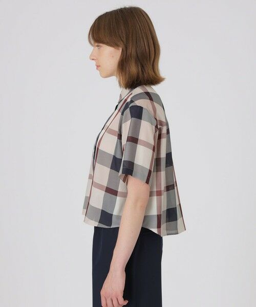 BLUE LABEL / BLACK LABEL CRESTBRIDGE / ブルーレーベル / ブラックレーベル・クレストブリッジ  シャツ・ブラウス | 【吸水速乾】【防シワ】クレストブリッジチェックカラミクロスブラウス | 詳細8