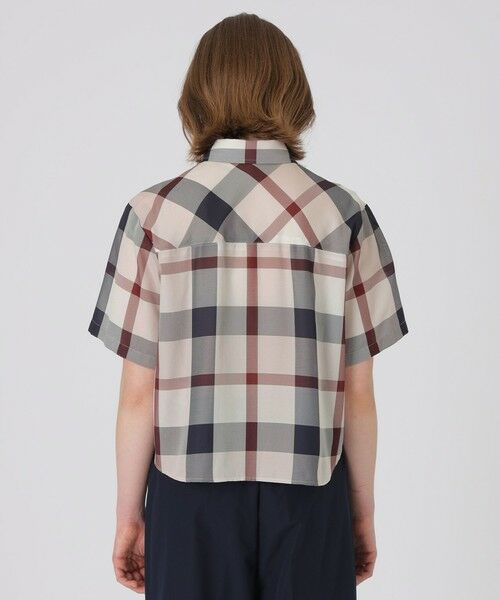 BLUE LABEL / BLACK LABEL CRESTBRIDGE / ブルーレーベル / ブラックレーベル・クレストブリッジ  シャツ・ブラウス | 【吸水速乾】【防シワ】クレストブリッジチェックカラミクロスブラウス | 詳細9