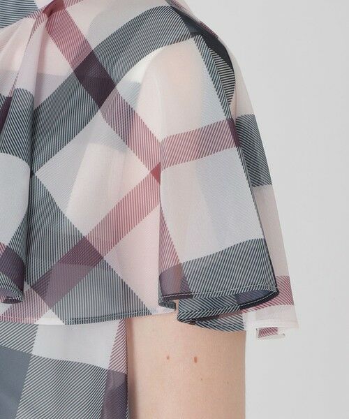 BLUE LABEL / BLACK LABEL CRESTBRIDGE / ブルーレーベル / ブラックレーベル・クレストブリッジ  シャツ・ブラウス | トリコットプリントチェックケープ風ブラウス | 詳細12