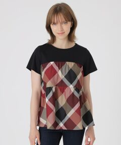 BLUE LABEL / BLACK LABEL CRESTBRIDGE / ブルーレーベル / ブラックレーベル・クレストブリッジ  カットソー | クレストブリッジチェックティアードコンビTシャツ