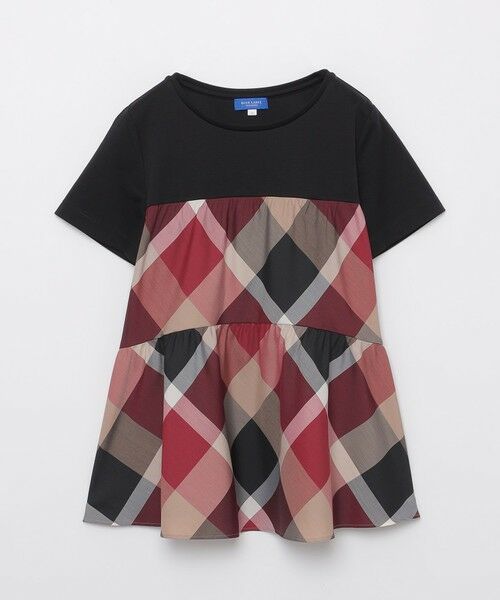 BLUE LABEL / BLACK LABEL CRESTBRIDGE / ブルーレーベル / ブラックレーベル・クレストブリッジ  カットソー | クレストブリッジチェックティアードコンビTシャツ | 詳細5