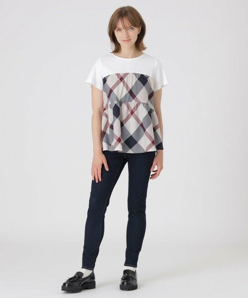 BLUE LABEL / BLACK LABEL CRESTBRIDGE / ブルーレーベル / ブラックレーベル・クレストブリッジ  カットソー | クレストブリッジチェックティアードコンビTシャツ | 詳細6