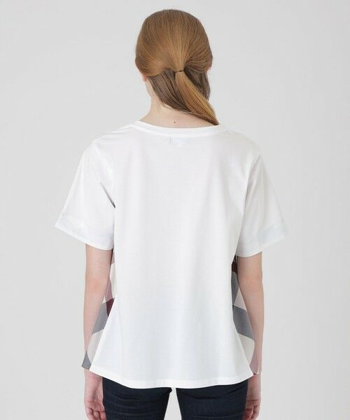 BLUE LABEL / BLACK LABEL CRESTBRIDGE / ブルーレーベル / ブラックレーベル・クレストブリッジ カットソー | プレーティングシルケット天竺サイドチェックTシャツ | 詳細4