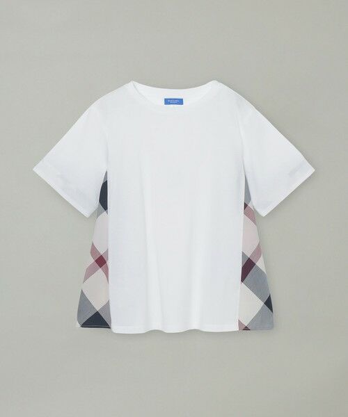 BLUE LABEL / BLACK LABEL CRESTBRIDGE / ブルーレーベル / ブラックレーベル・クレストブリッジ カットソー | プレーティングシルケット天竺サイドチェックTシャツ | 詳細6