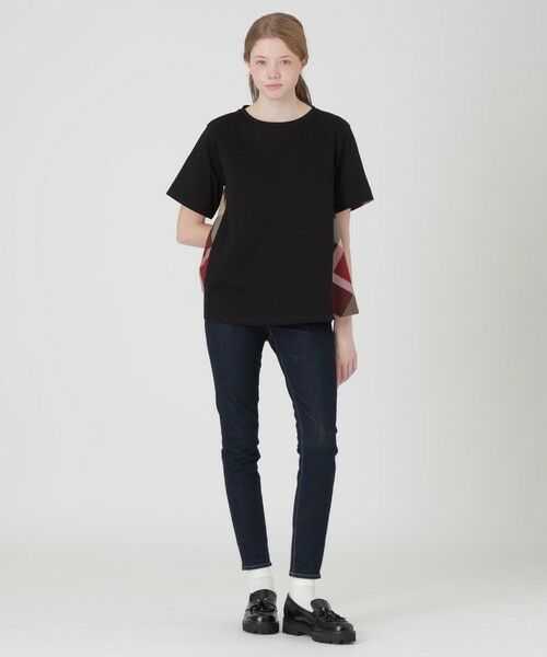 BLUE LABEL / BLACK LABEL CRESTBRIDGE / ブルーレーベル / ブラックレーベル・クレストブリッジ カットソー | プレーティングシルケット天竺サイドチェックTシャツ | 詳細7