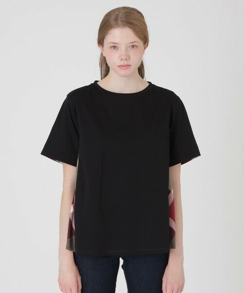 BLUE LABEL / BLACK LABEL CRESTBRIDGE / ブルーレーベル / ブラックレーベル・クレストブリッジ カットソー | プレーティングシルケット天竺サイドチェックTシャツ | 詳細8