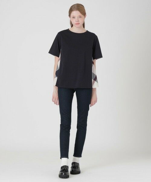 BLUE LABEL / BLACK LABEL CRESTBRIDGE / ブルーレーベル / ブラックレーベル・クレストブリッジ カットソー | プレーティングシルケット天竺サイドチェックTシャツ | 詳細13