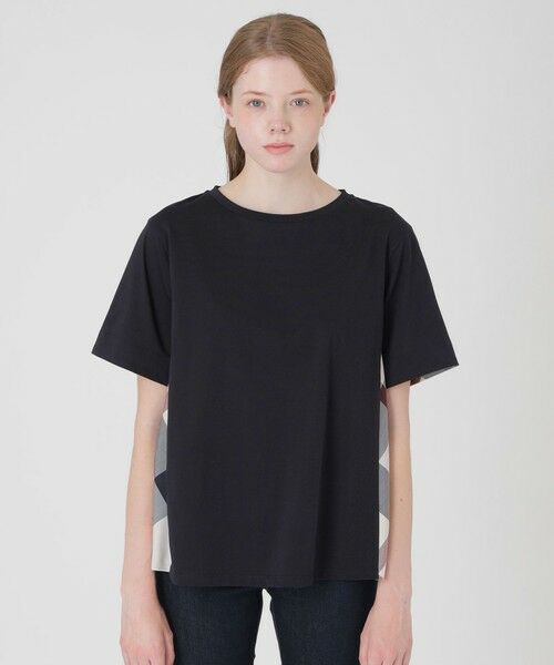 BLUE LABEL / BLACK LABEL CRESTBRIDGE / ブルーレーベル / ブラックレーベル・クレストブリッジ カットソー | プレーティングシルケット天竺サイドチェックTシャツ | 詳細14