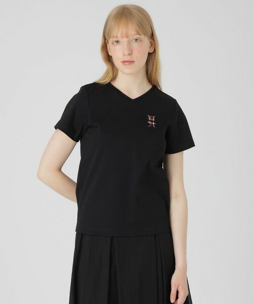 BLUE LABEL / BLACK LABEL CRESTBRIDGE / ブルーレーベル / ブラックレーベル・クレストブリッジ カットソー | 【店舗限定】ハブラシベアーワッペンTシャツ(ブラック)