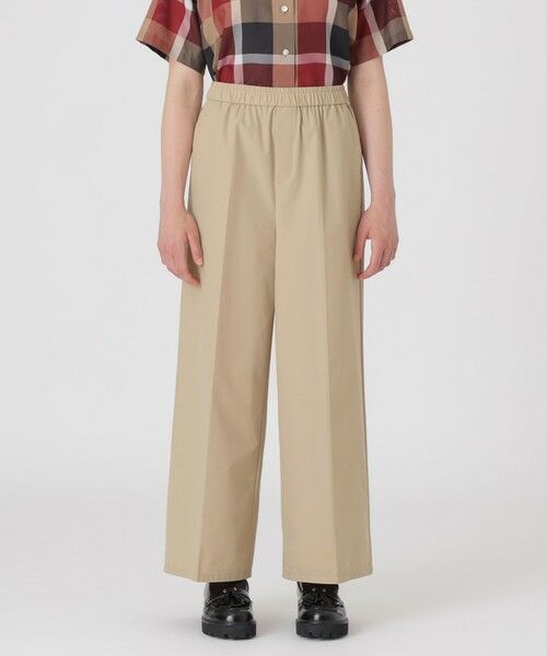 BLUE LABEL / BLACK LABEL CRESTBRIDGE / ブルーレーベル / ブラックレーベル・クレストブリッジ  その他パンツ | 【はっ水】【接触冷感】【UVカット】ストレッチプルーフクロスワイドパンツ（ベージュ1）