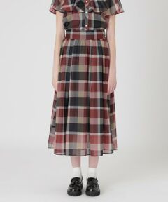 BLUE LABEL / BLACK LABEL CRESTBRIDGE / ブルーレーベル / ブラックレーベル・クレストブリッジ  ミニ・ひざ丈スカート | トリコットプリントチェックスカート