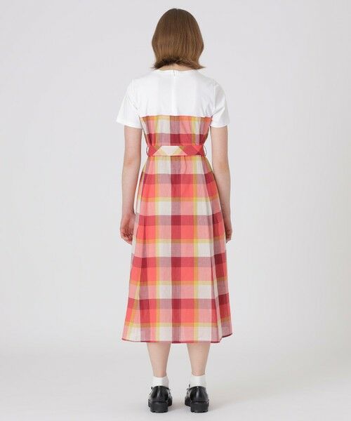 BLUE LABEL / BLACK LABEL CRESTBRIDGE / ブルーレーベル / ブラックレーベル・クレストブリッジ ドレス | 【一部店舗限定】CBチェックコットンリネンドッキングドレス | 詳細2