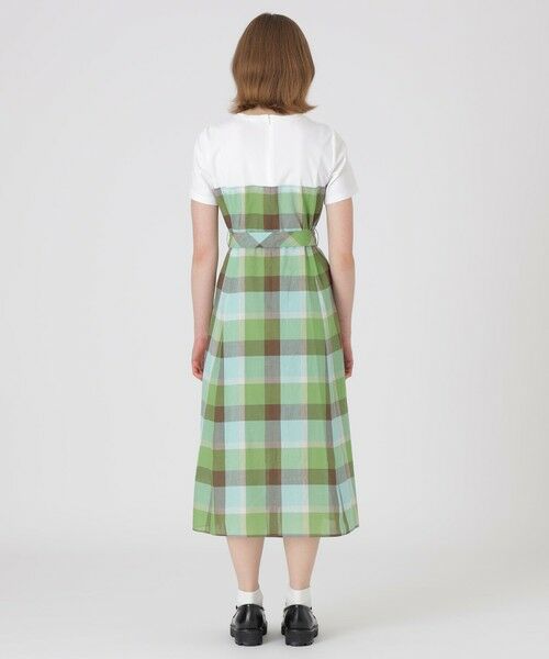 BLUE LABEL / BLACK LABEL CRESTBRIDGE / ブルーレーベル / ブラックレーベル・クレストブリッジ  ドレス | 【一部店舗限定】CBチェックコットンリネンドッキングドレス | 詳細8
