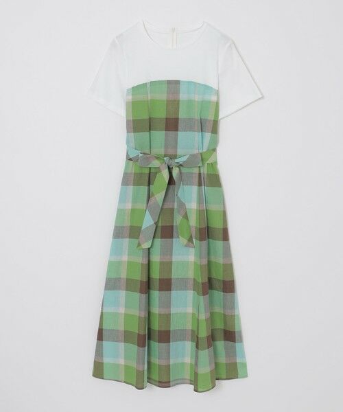 BLUE LABEL / BLACK LABEL CRESTBRIDGE / ブルーレーベル / ブラックレーベル・クレストブリッジ  ドレス | 【一部店舗限定】CBチェックコットンリネンドッキングドレス | 詳細12