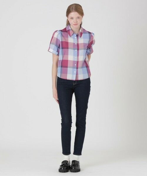 BLUE LABEL / BLACK LABEL CRESTBRIDGE / ブルーレーベル / ブラックレーベル・クレストブリッジ シャツ・ブラウス | 【一部店舗限定】クレストブリッジチェックカラミクロスブラウス | 詳細1