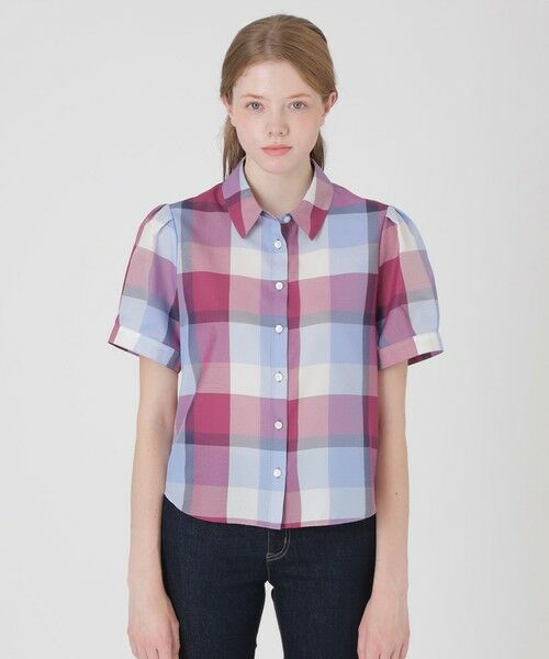 BLUE LABEL / BLACK LABEL CRESTBRIDGE / ブルーレーベル / ブラックレーベル・クレストブリッジ シャツ・ブラウス | 【一部店舗限定】クレストブリッジチェックカラミクロスブラウス | 詳細2