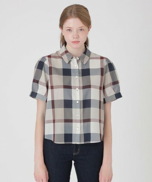 BLUE LABEL / BLACK LABEL CRESTBRIDGE / ブルーレーベル / ブラックレーベル・クレストブリッジ シャツ・ブラウス | 【一部店舗限定】クレストブリッジチェックカラミクロスブラウス | 詳細7