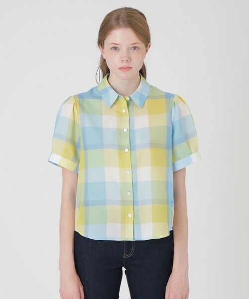 BLUE LABEL / BLACK LABEL CRESTBRIDGE / ブルーレーベル / ブラックレーベル・クレストブリッジ シャツ・ブラウス | 【一部店舗限定】クレストブリッジチェックカラミクロスブラウス | 詳細12