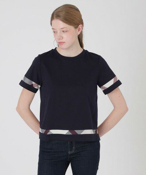 BLUE LABEL / BLACK LABEL CRESTBRIDGE / ブルーレーベル / ブラックレーベル・クレストブリッジ カットソー | 【一部店舗限定】コンパクトスムースTシャツ(ネイビー3)