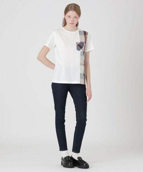 BLUE LABEL / BLACK LABEL CRESTBRIDGE / ブルーレーベル / ブラックレーベル・クレストブリッジ  カットソー | 【一部店舗限定】パーシャルチェックポケットTシャツ | 詳細1