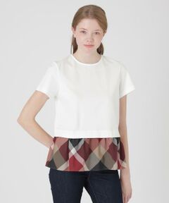 BLUE LABEL / BLACK LABEL CRESTBRIDGE / ブルーレーベル / ブラックレーベル・クレストブリッジ  カットソー | 【一部店舗限定】コンパクトクリアーポンチヘムチェックTシャツ