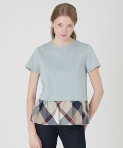 BLUE LABEL / BLACK LABEL CRESTBRIDGE / ブルーレーベル / ブラックレーベル・クレストブリッジ  カットソー | 【一部店舗限定】コンパクトクリアーポンチヘムチェックTシャツ