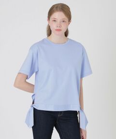 BLUE LABEL / BLACK LABEL CRESTBRIDGE / ブルーレーベル / ブラックレーベル・クレストブリッジ  カットソー | 【一部店舗限定】ハイゲージポンチヘムリボンTシャツ