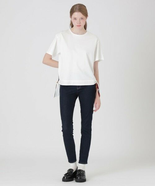 BLUE LABEL / BLACK LABEL CRESTBRIDGE / ブルーレーベル / ブラックレーベル・クレストブリッジ  カットソー | 【一部店舗限定】ハイゲージポンチヘムリボンTシャツ | 詳細1