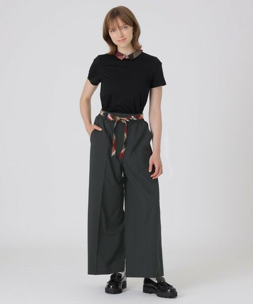 BLUE LABEL / BLACK LABEL CRESTBRIDGE / ブルーレーベル / ブラックレーベル・クレストブリッジ  その他パンツ | 【一部店舗限定】ハイカウントナノストレッチワイドパンツ | 詳細1