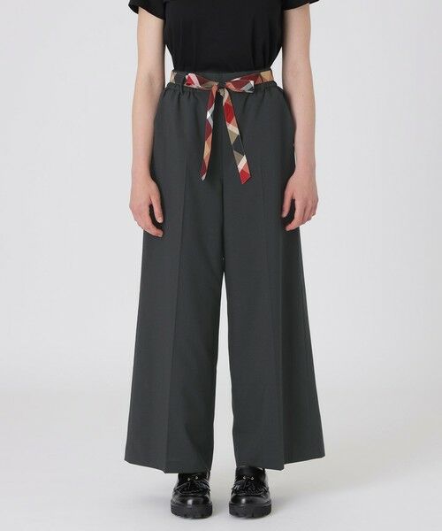 BLUE LABEL / BLACK LABEL CRESTBRIDGE / ブルーレーベル / ブラックレーベル・クレストブリッジ  その他パンツ | 【一部店舗限定】ハイカウントナノストレッチワイドパンツ（ブラック）