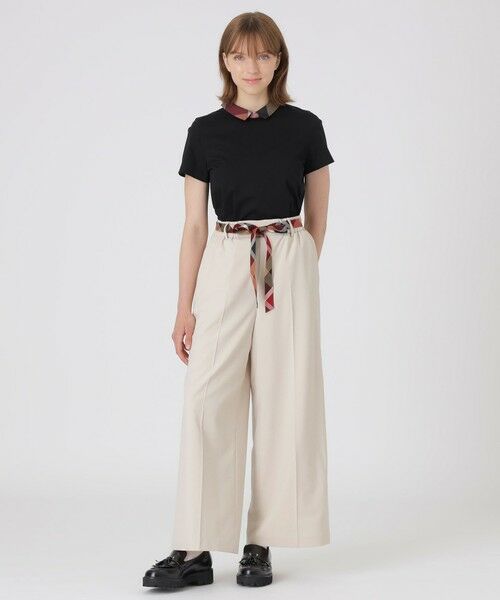 BLUE LABEL / BLACK LABEL CRESTBRIDGE / ブルーレーベル / ブラックレーベル・クレストブリッジ  その他パンツ | 【一部店舗限定】ハイカウントナノストレッチワイドパンツ | 詳細8