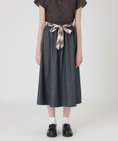 BLUE LABEL / BLACK LABEL CRESTBRIDGE / ブルーレーベル / ブラックレーベル・クレストブリッジ  ミニ・ひざ丈スカート | 【一部店舗限定】スラブシャンブレースカート