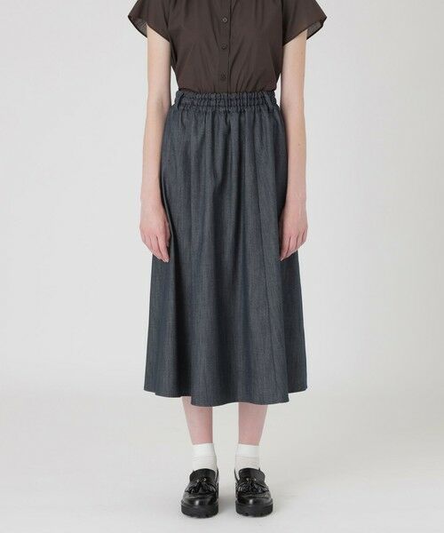 BLUE LABEL / BLACK LABEL CRESTBRIDGE / ブルーレーベル / ブラックレーベル・クレストブリッジ  ミニ・ひざ丈スカート | 【一部店舗限定】スラブシャンブレースカート | 詳細6