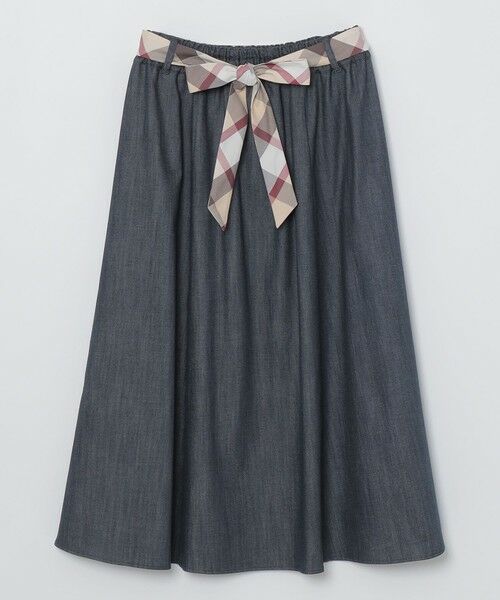 BLUE LABEL / BLACK LABEL CRESTBRIDGE / ブルーレーベル / ブラックレーベル・クレストブリッジ  ミニ・ひざ丈スカート | 【一部店舗限定】スラブシャンブレースカート | 詳細7