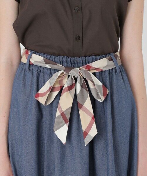BLUE LABEL / BLACK LABEL CRESTBRIDGE / ブルーレーベル / ブラックレーベル・クレストブリッジ  ミニ・ひざ丈スカート | 【一部店舗限定】スラブシャンブレースカート | 詳細11