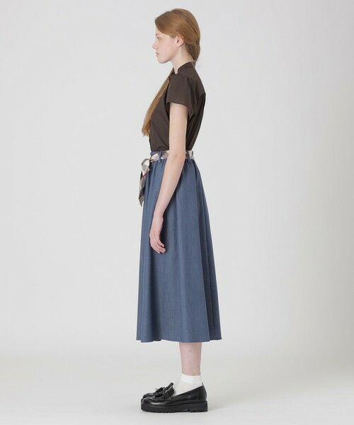BLUE LABEL / BLACK LABEL CRESTBRIDGE / ブルーレーベル / ブラックレーベル・クレストブリッジ  ミニ・ひざ丈スカート | 【一部店舗限定】スラブシャンブレースカート | 詳細9
