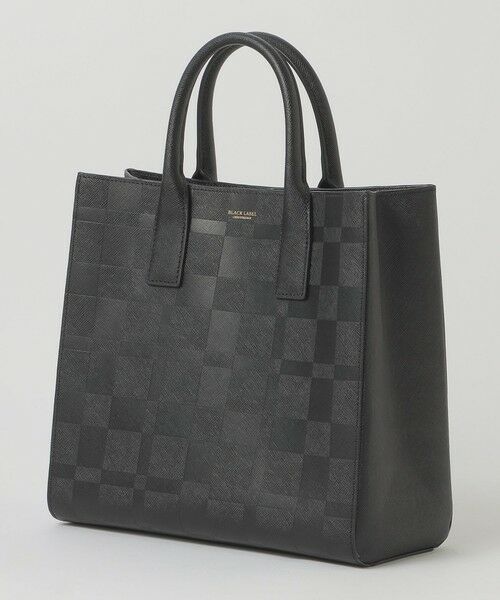BLUE LABEL / BLACK LABEL CRESTBRIDGE / ブルーレーベル / ブラックレーベル・クレストブリッジ  ショルダーバッグ | エンボスチェックスクエアドライビングトート（ブラック）