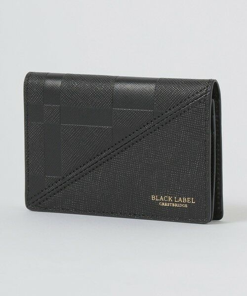 BLUE LABEL / BLACK LABEL CRESTBRIDGE / ブルーレーベル / ブラックレーベル・クレストブリッジ  財布・コインケース・マネークリップ | エンボスチェックカードケース（ブラック）