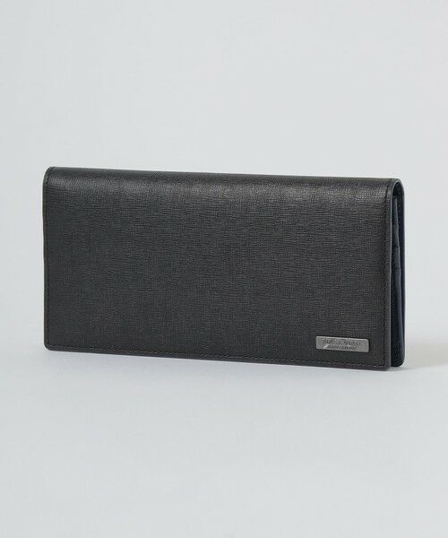 BLUE LABEL / BLACK LABEL CRESTBRIDGE / ブルーレーベル / ブラックレーベル・クレストブリッジ  財布・コインケース・マネークリップ | バイカラークレストブリッジチェックロングウォレット（ブラック）